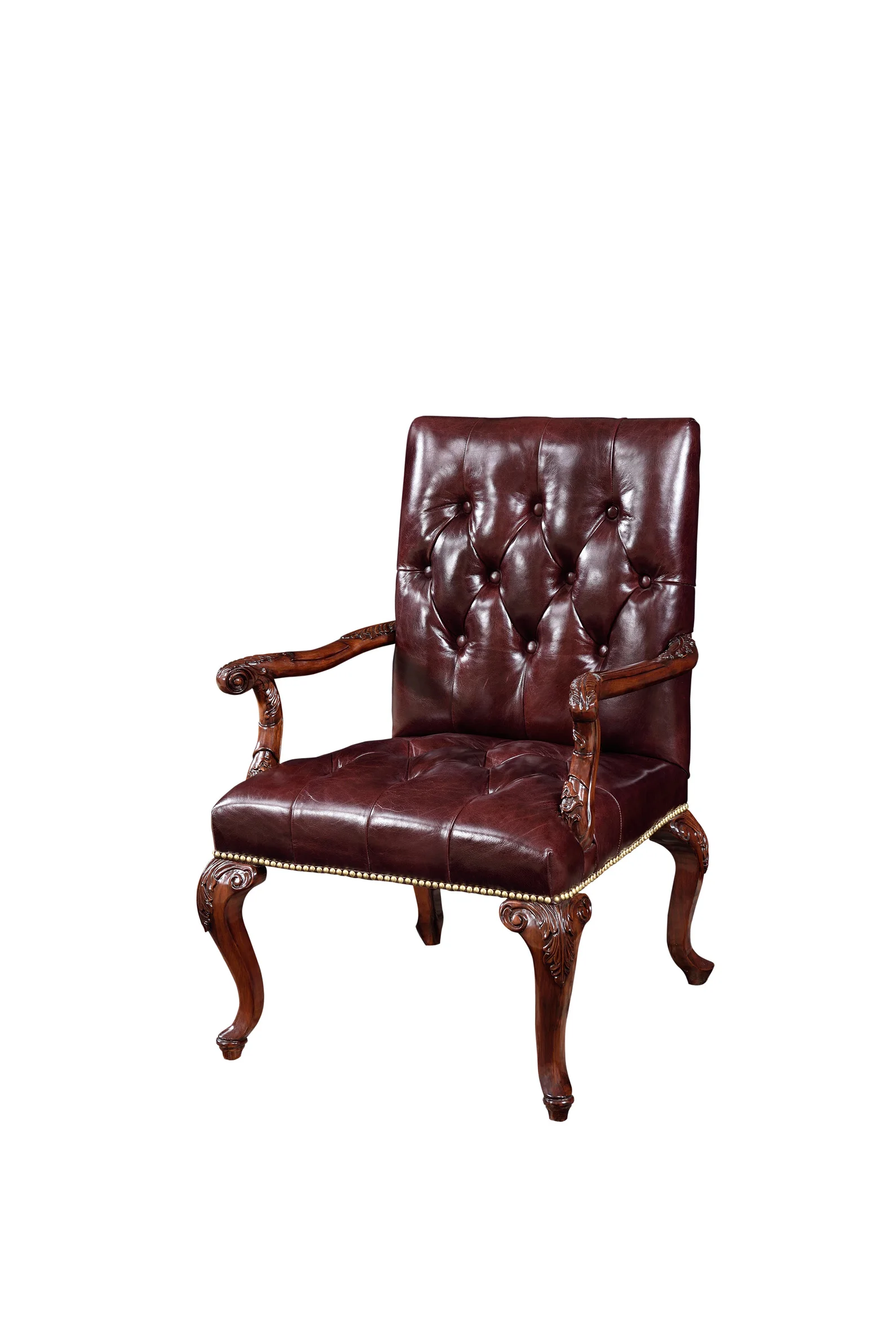 Wooden Living Room Sofa Luxury Leather Cushion Mahogany Living Room Sofa  Living Room Furniture