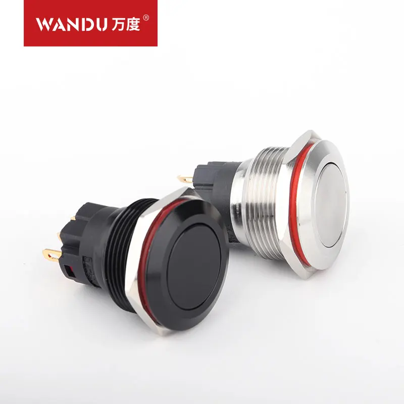 22mm on off switch waterproof push button lock metal push button switch