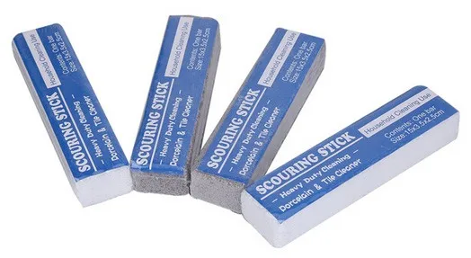 toilet pumice brush stone with the white plastic handle