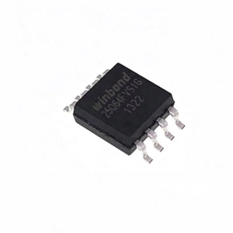 Электронные компоненты W25q64jvsiq Flash Serial 3V/3 3 V 64M-Bit 8M X 8 6Ns 8-контактная трубка