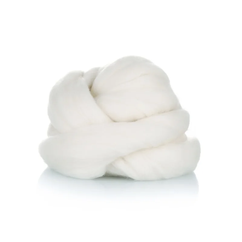 natural white color 100% wool top for spinning yarns