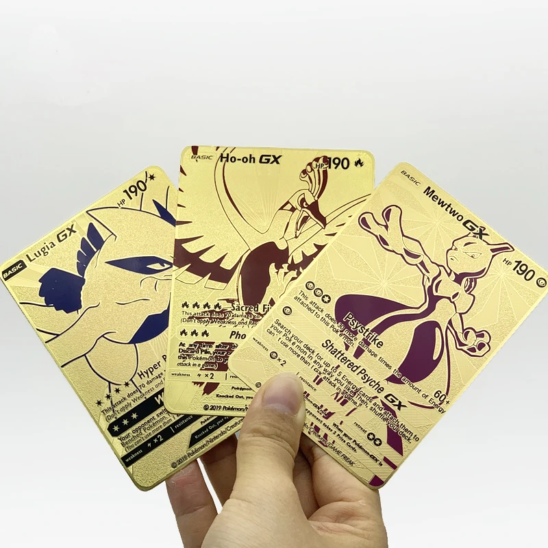 Custom PET PVC plastic metal card original Charizard playing cards game cards