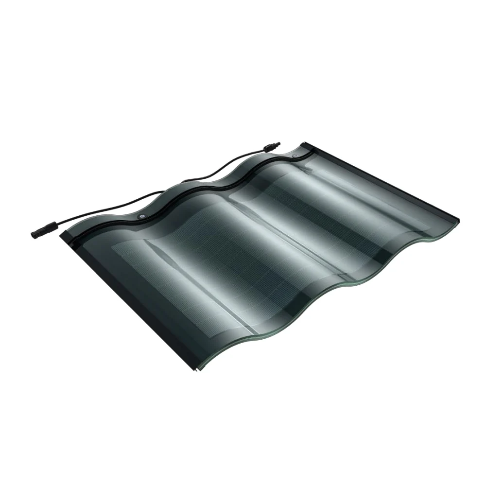 Sunerise Solar Roof Tiles BIPV Waterproof New Flat Curved Solar Roof System Arched Tiles