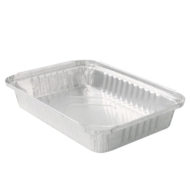 Manufacturer 1.65 lbs shallow carry-out aluminum foil container
