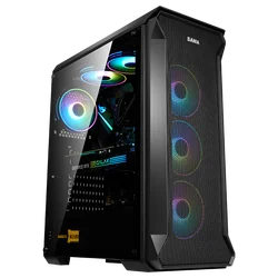 SAMA EATX Big Space Computer Case Metal Mesh Front Panel Pc Case Tempered Glass Gaming Case
