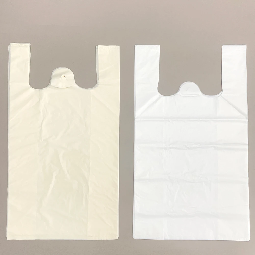 Free Sample Shopping 100% Eco-Friendly Biodegradable Shopping Bags Wholesale Compostable Supermarket T-Shirt Bag