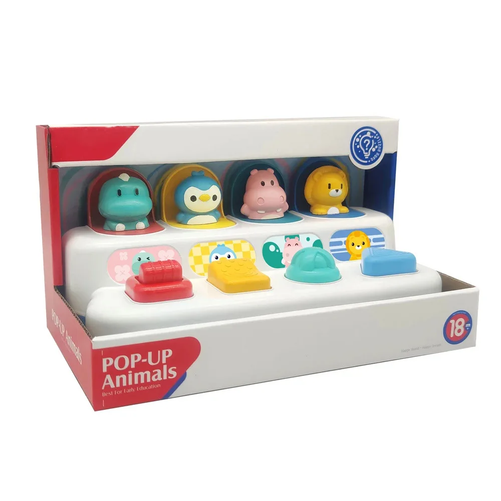 New Item Sensory Animal Pop-up Kids Toy Early Educational Develop Hand Eye Cooperation and Development Learning Baby Toys