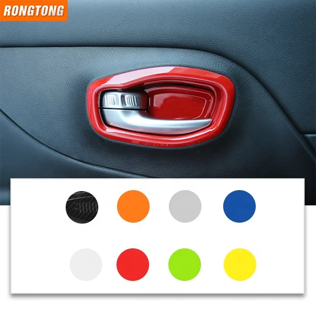 Hot Interior Accessories Door Inner Handle Bowl Frame Trim Cover for Jeep Renegade 2016+