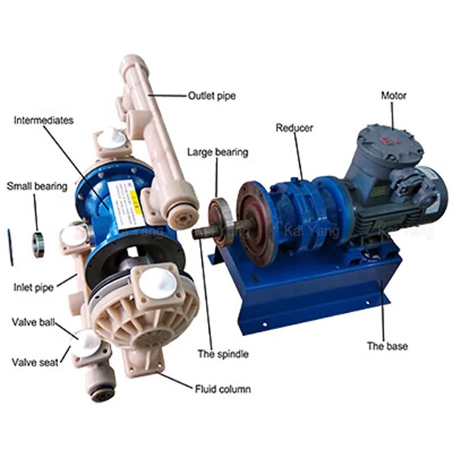 KYD-15 Fluoro Plastics PVDF Electric Diaphragm Pump Excellent Corrosion Resistance Strong Self-Priming Ability