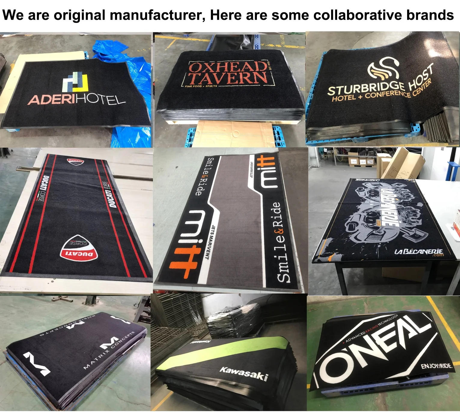 Customized Logo Absorbent Nylon Large Rubber Entry Floor Door Mat