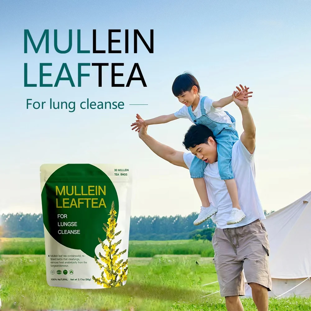 Custom Natural Herbal Teabags Support Respiratory Health Mullein Leaf Tea