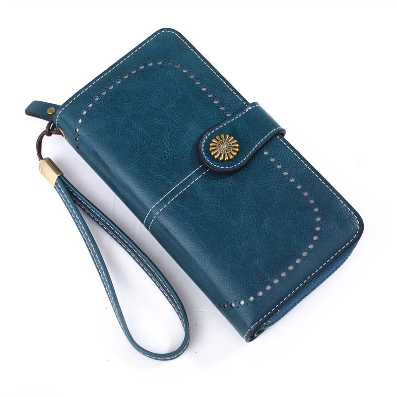 Keymay Coin Purse Bag Zipper Wrap Around Wristlet Bag Mini Wallet Card Holder Mini Keychain Dual Pouch Wristlet Coin Wallet