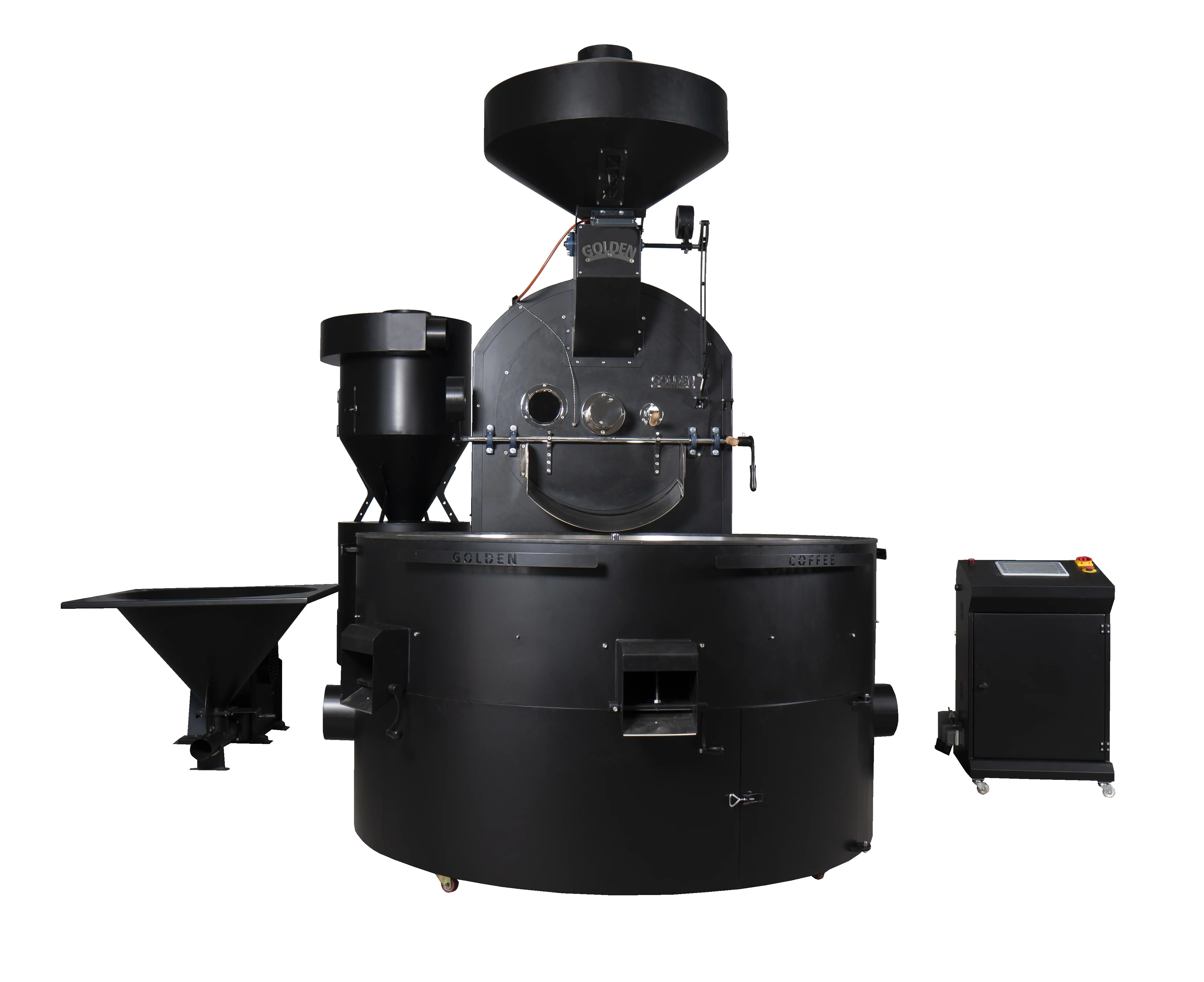 
GR120 Golden Coffee Roaster Hot Air Technology 120 KG Batch Capacity Industrial Coffee Bean Roasting Machine 