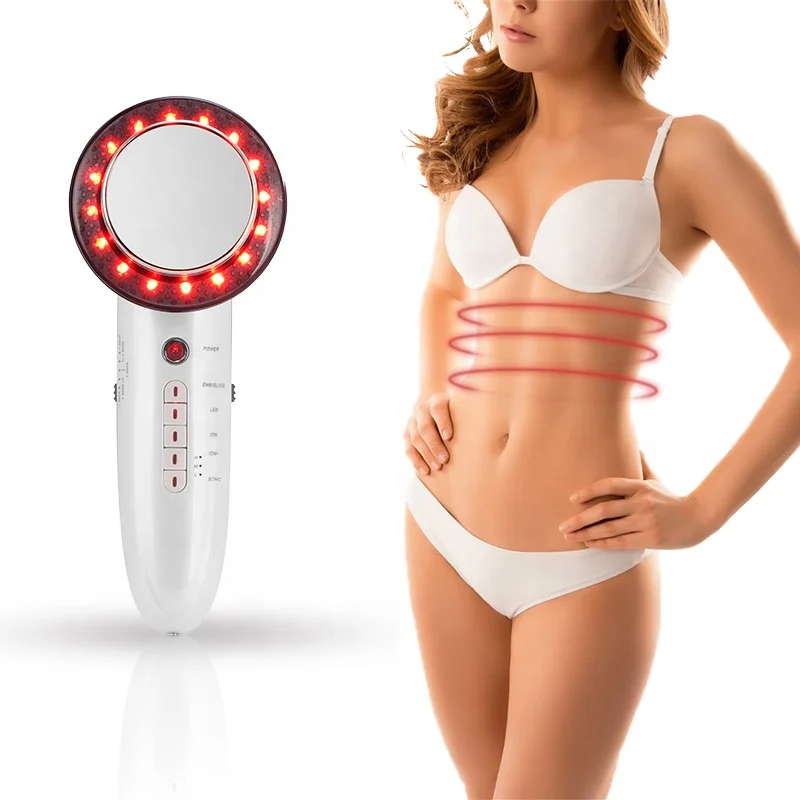 Handheld Multifunctional Beauty Instrument Ems Massager Microcurrent Face Lift Ultrasonic Vibration Face Body Slimming Device
