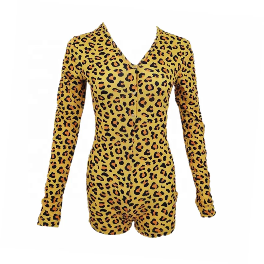 
Summer short womens house wear onesie sexy for women butt flap 