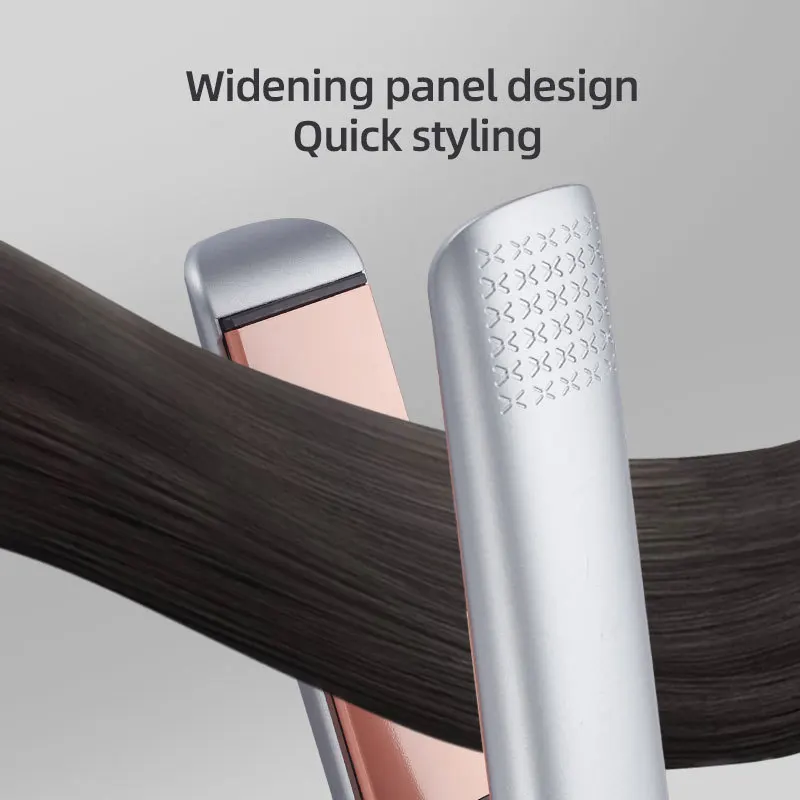 Ceramic Tourmaline Ionic LCD Temperature Display Flat Iron Professional Ceramic Coated Wide Plate Electric Hair Straightener