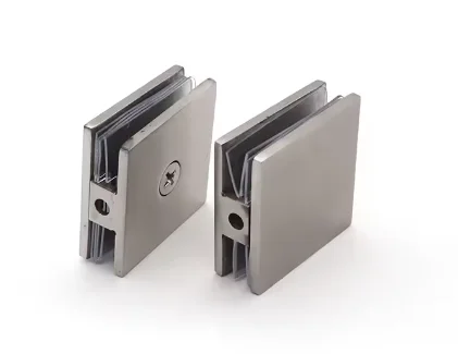 Glass To Glass Bathroom Hinge For Shower Door Casting Stainless Steel Glass Clamp Shower Door Clips