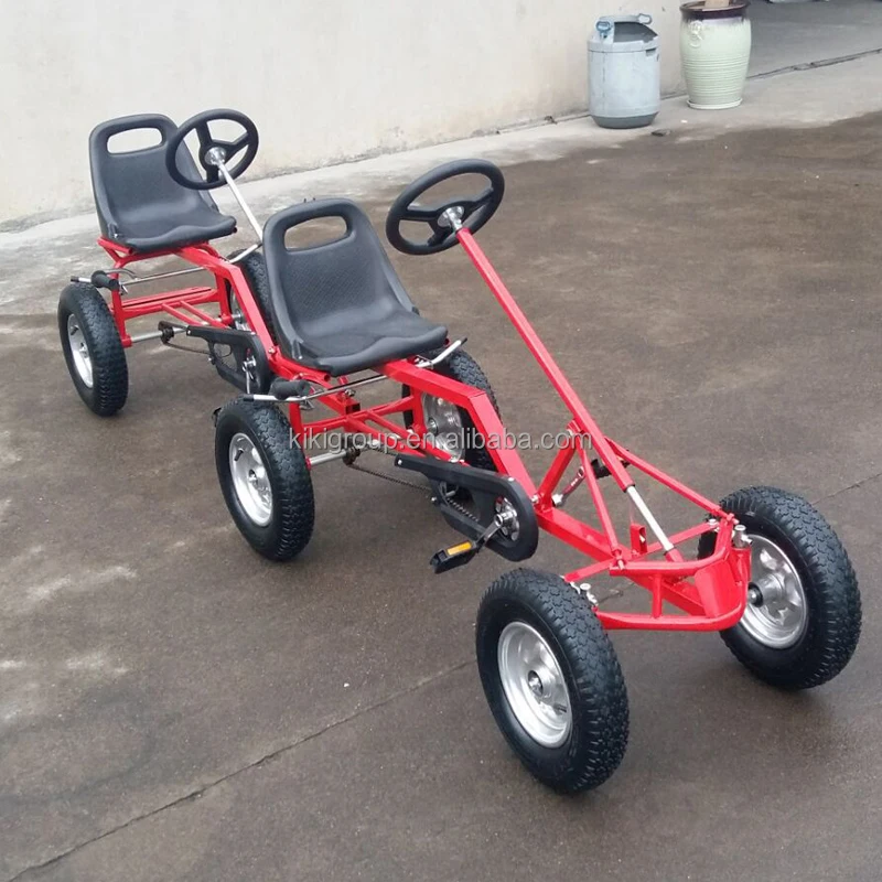 2023 New arrival lowest price manufacturer supply plastic heavy duty double seat pedal go cart