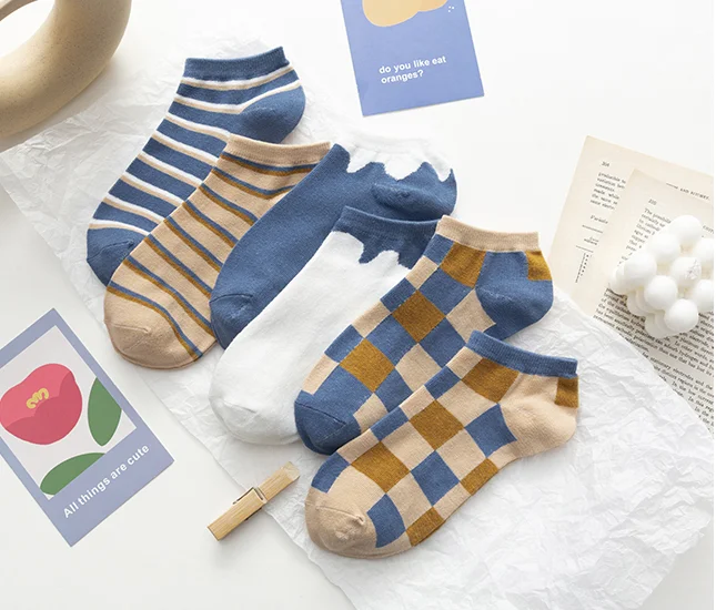 women summer love cotton middle tube socks
