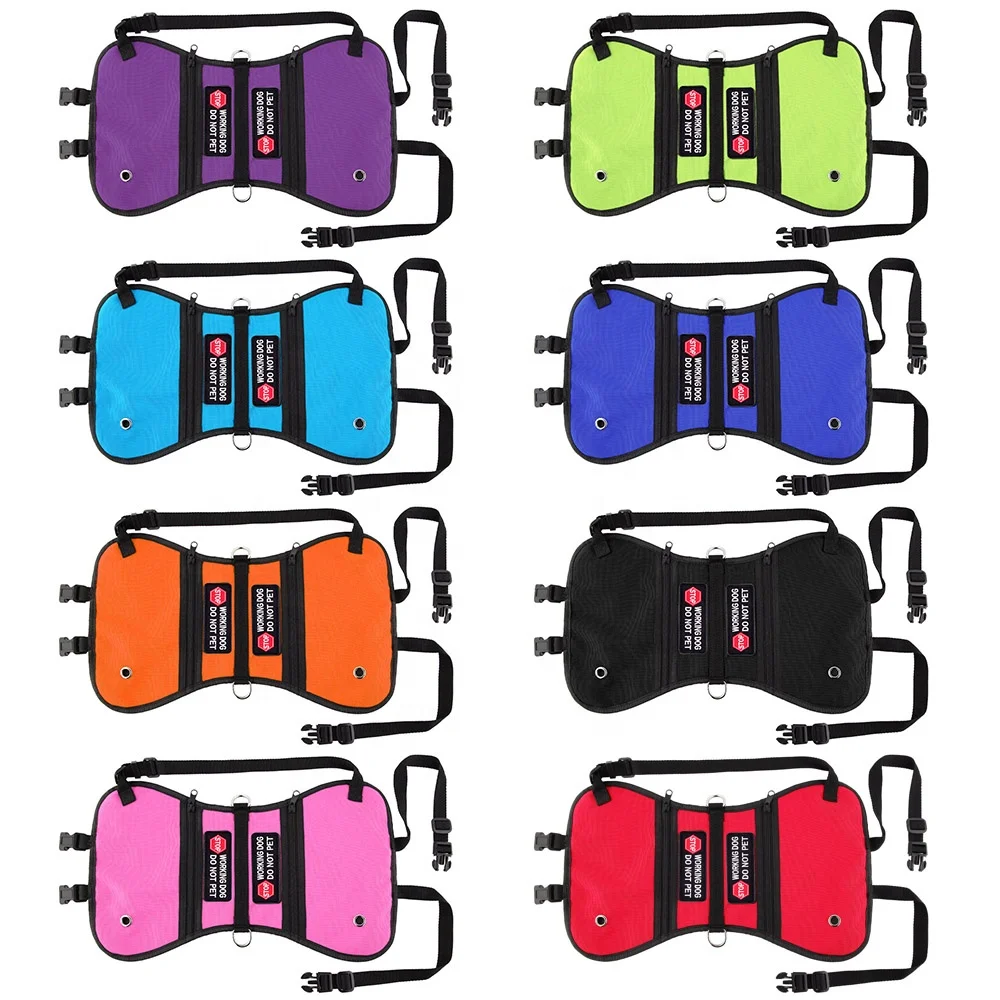 Hot Sales Adjustable Waterproof Oxford Outdoor Dog Vest With Portable Pocket Service Dog Harness