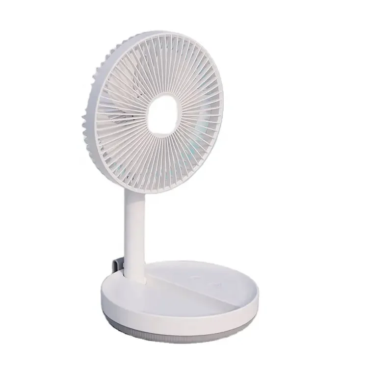 Foldable Table Fan Usb Rechageale Portable Mini Folding Fan Telescopic Auto Oscillating Electric Standing Air Cooling Fan