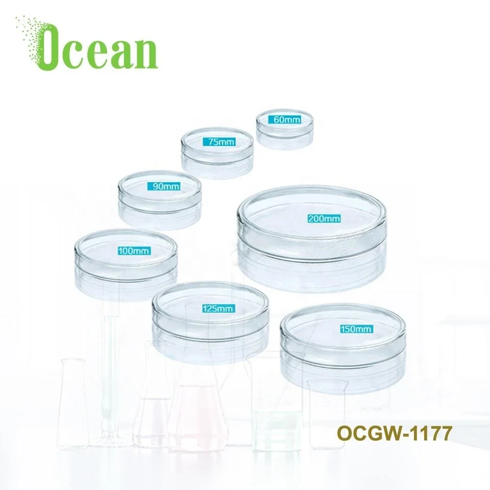Lab Glassware Sterile Borosilicate  Laboratory Equipment petri dishes for school