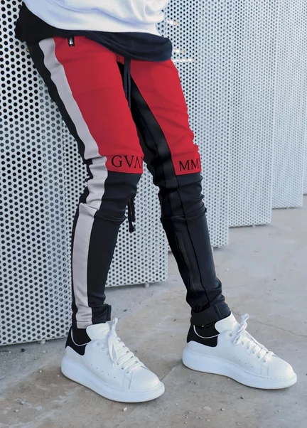 Штаны мужские с боковыми полосками, уличная одежда, пуговицы на щиколотке, тренировочные штаны с индивидуальным дизайном