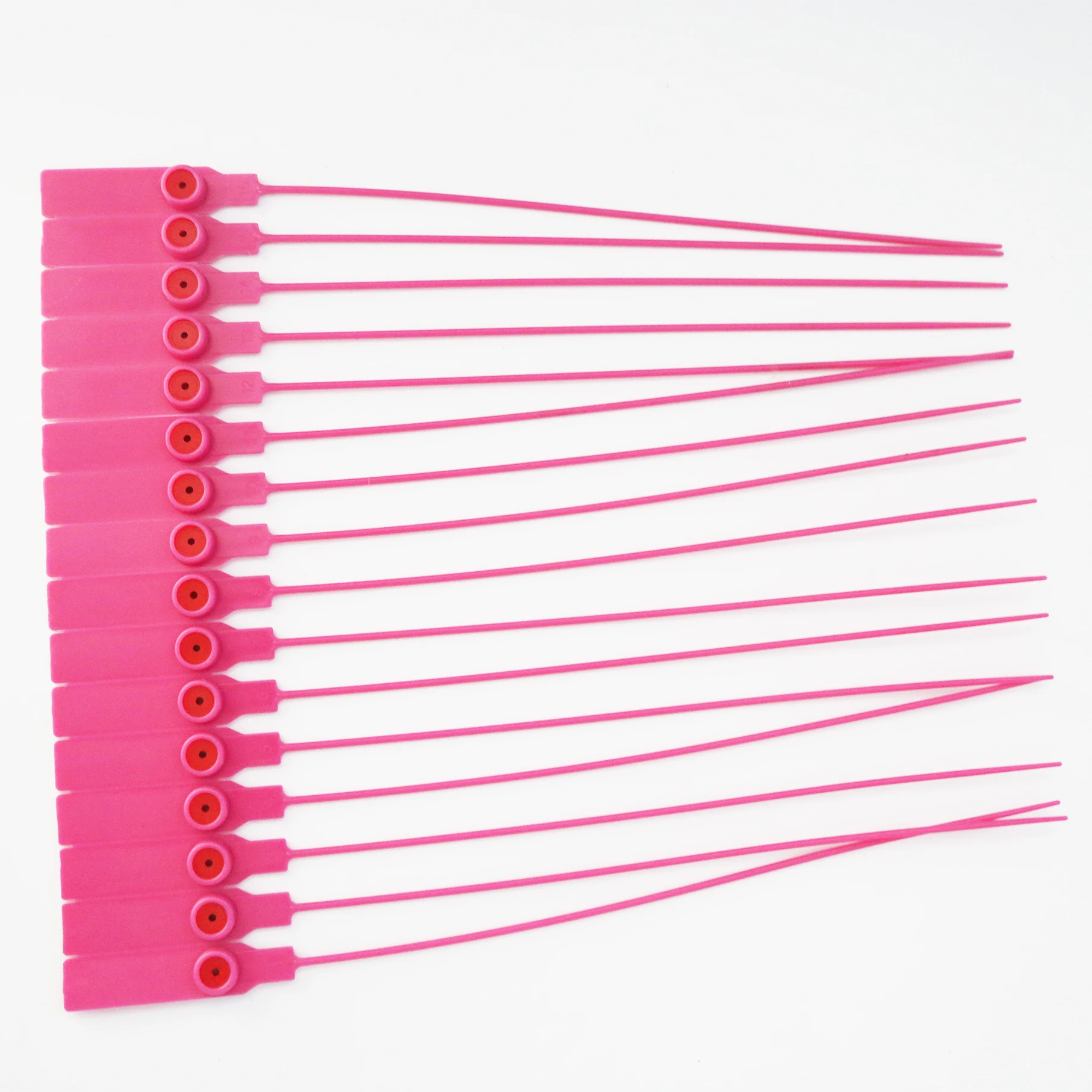 high quality polycarbonate clear plastic sealing strip pull tight security proof courier logistic lock for cash bag