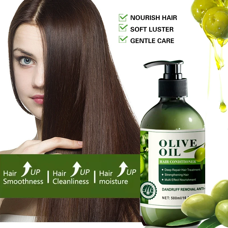 Private brand olive oil anti-dandruff anti-itch shampoo oil control repair conditioner wash and care set
