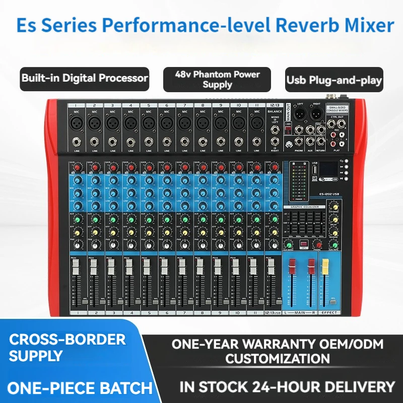 TEBO Factory Best Selling 12 Channel Dj Professional Audio Mixing Console studio recording