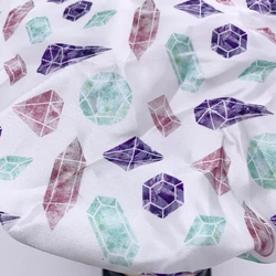 2019 new arrive polyester   double layer satin fabric diamond  shower caps customizable
