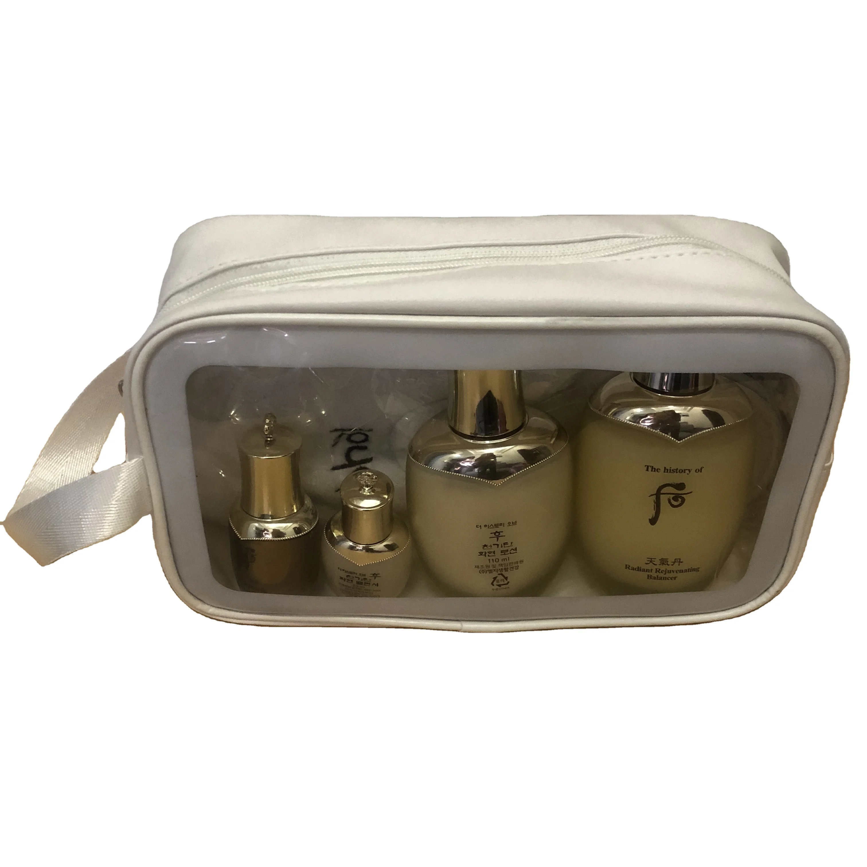 new hot sell promotional clear vinyl pvc zipper plain traveling wash bag with handle