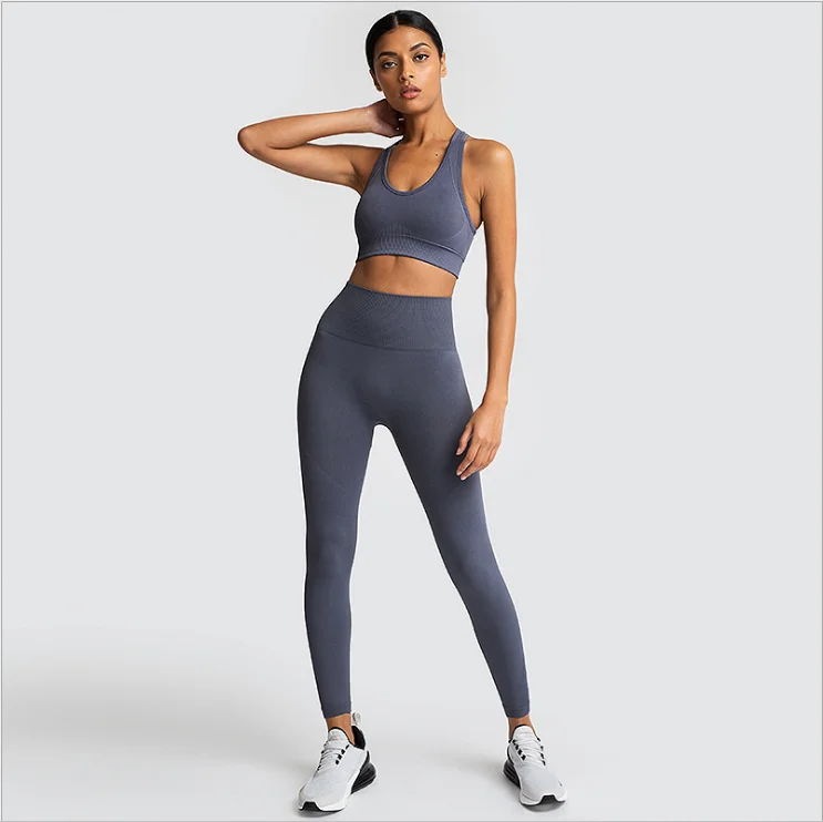 Amazon hot selling pantaleta leggings sin costura seamless yoga set