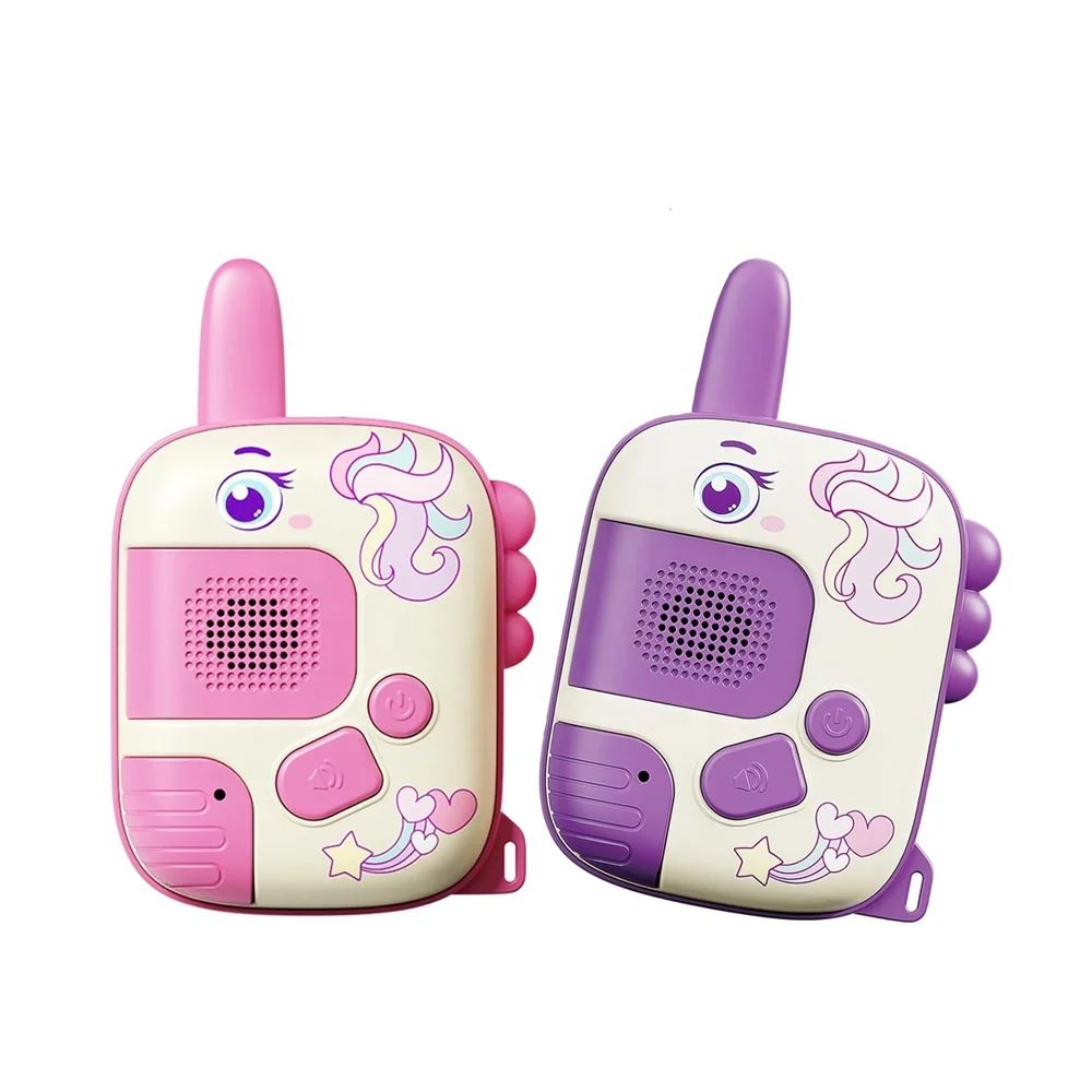 Kids cute walkie talkie toy long range communication handheld button interphone outdoor wireless transmission walkie-talkie toy
