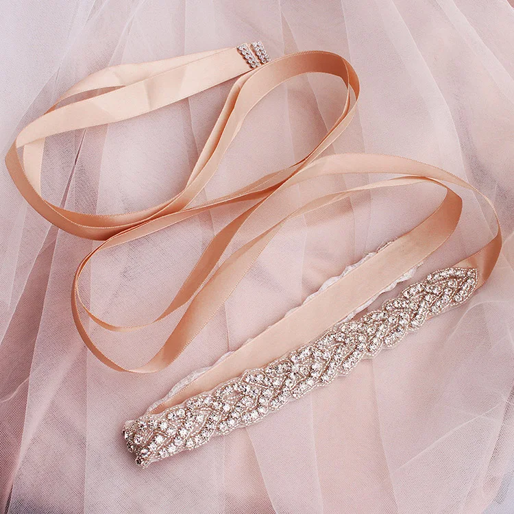 Rhinestone Bride Waistband Alibaba Exquisite Hand Sewn Crystal Belts Wedding Dress High-end Rhinestone Waist Chain