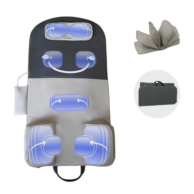 Factory Custom Foldable Comfier Vibration Heat Massage Air Mattress Electric Back Pain Relief Mat Full Body Thai Shiatsu Bed Pad