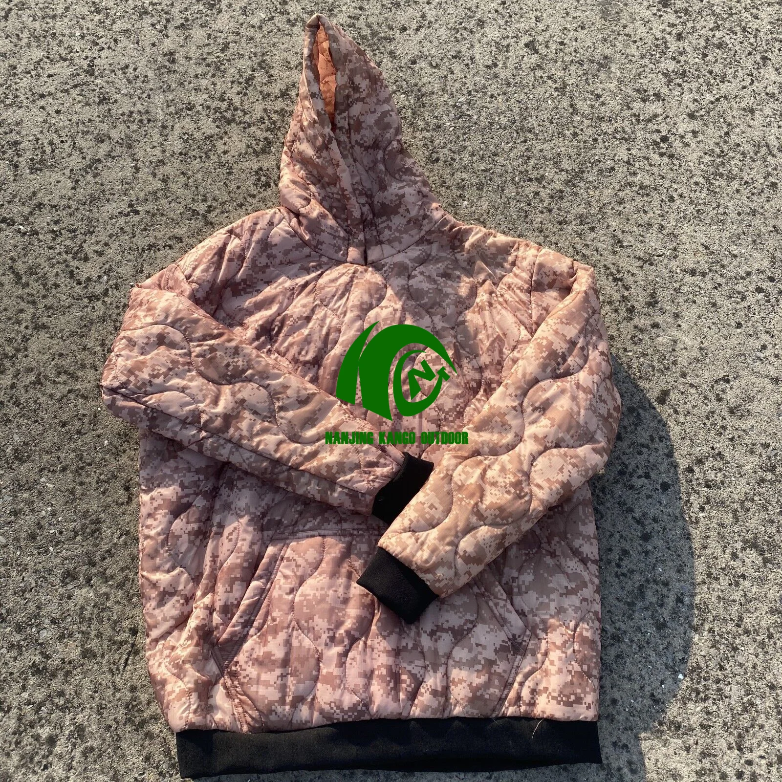 Kango Men Light Weight Woobie Jacket Waterproof Warm Pullover Nylon Multicam Hoodie