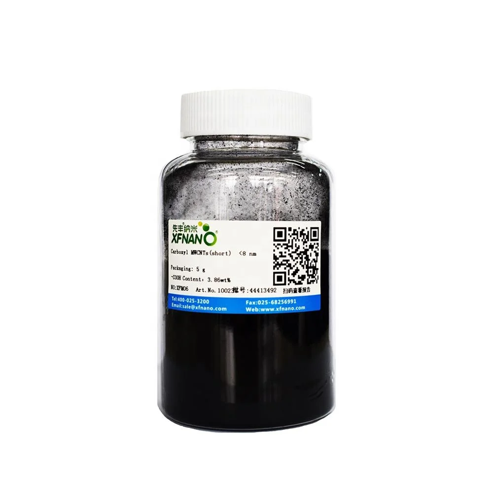 Carboxylated 5-15nm Carbon Nanotubes Multiwalls MWCNT-COOH Powder Price with Length 0.5-2um
