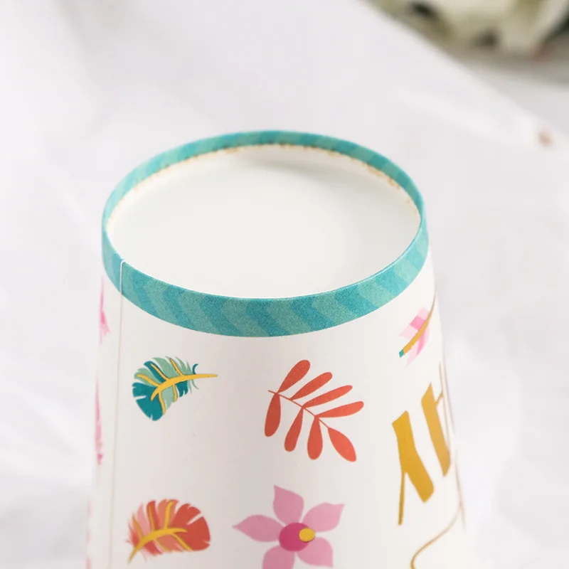 Hot Sale Birthday Disposable Juice Cold Drink Double Wall White Coffee Paper Cups