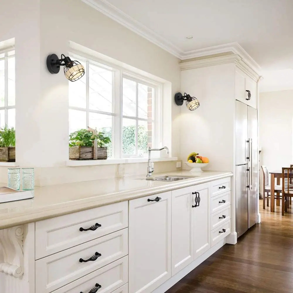 Hot Sale Rattan Bamboo Coastal E12 Wall Lamp Wall Mounted Light for Hotel Villa