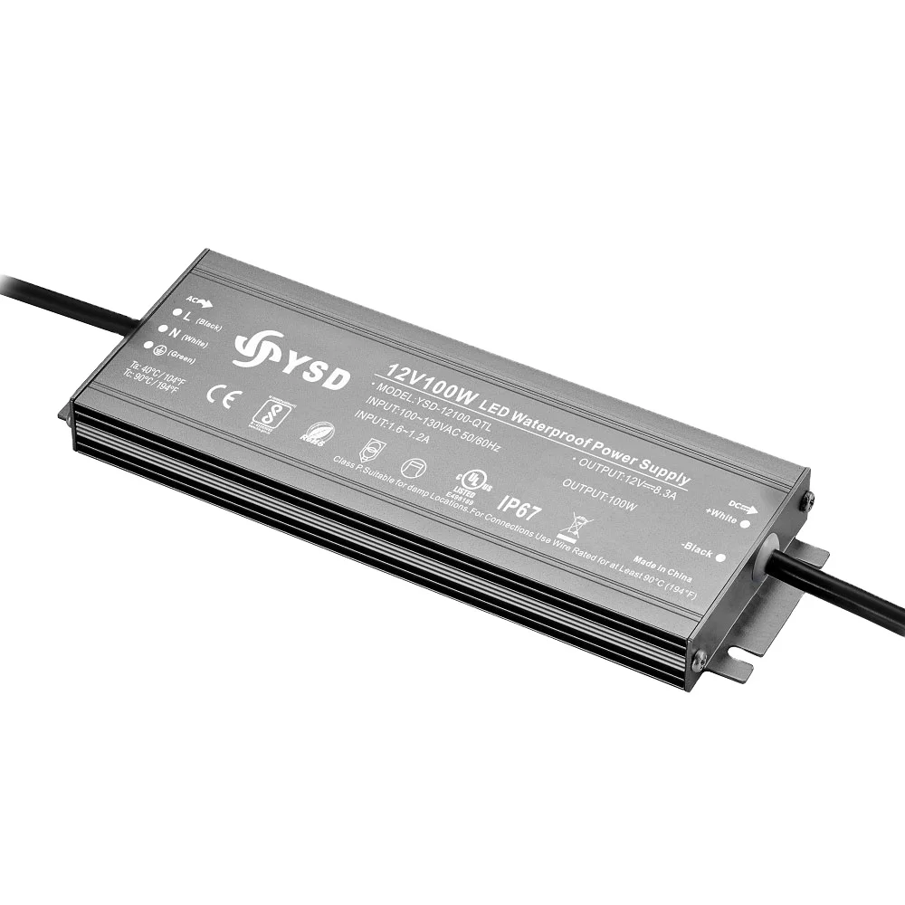  IP 67 100 Вт Источник питания 220 В переменного тока в 12 постоянного трансформатор