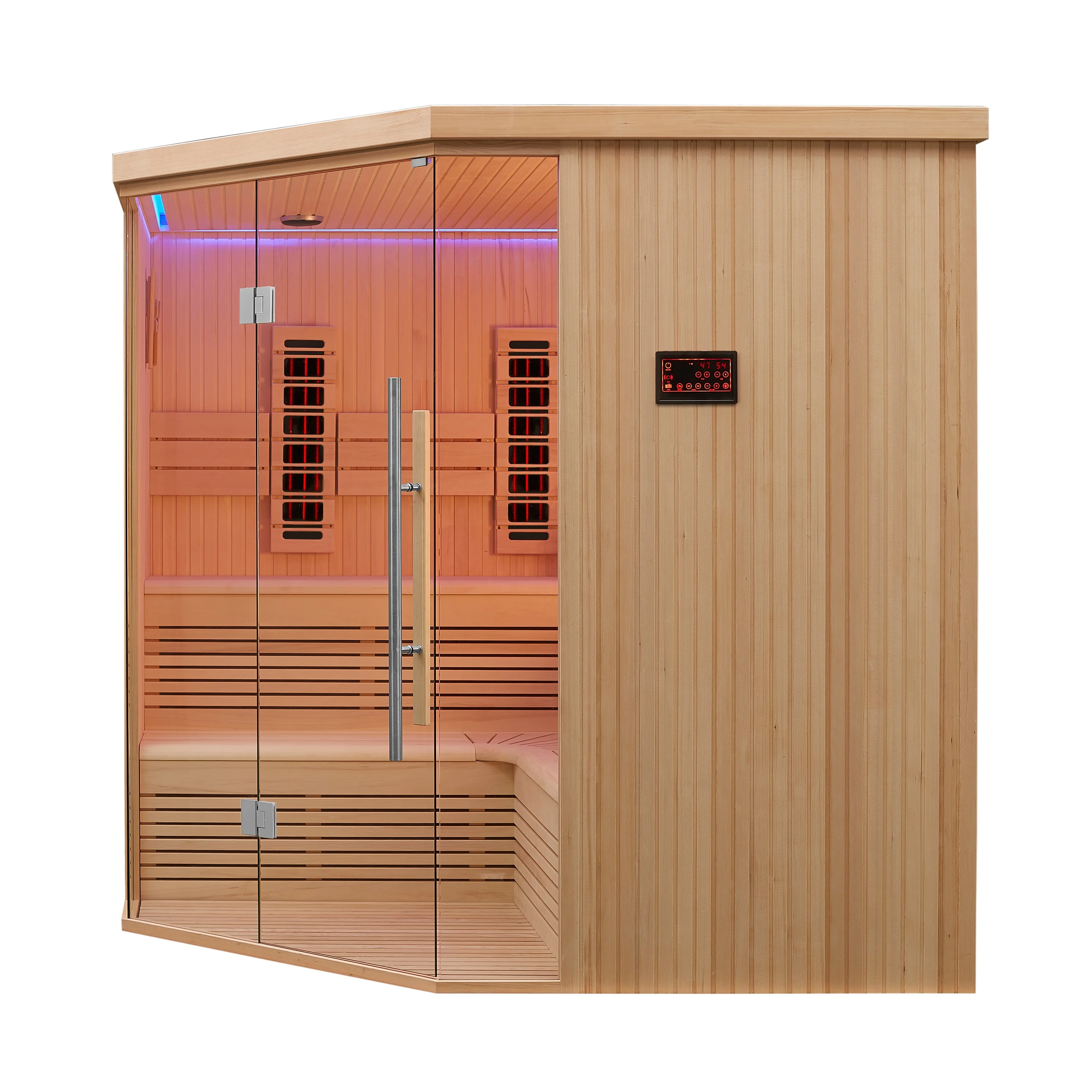 Traditional red cedar hemlock luxury Indoor dry Sauna Room with CE certificate WS-1813
