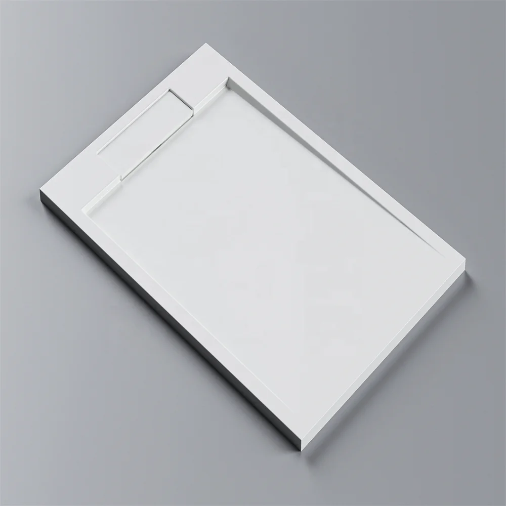 Customized Solid Stone Shower Tray Solid Surface Shower Base Gel coat Shower pan
