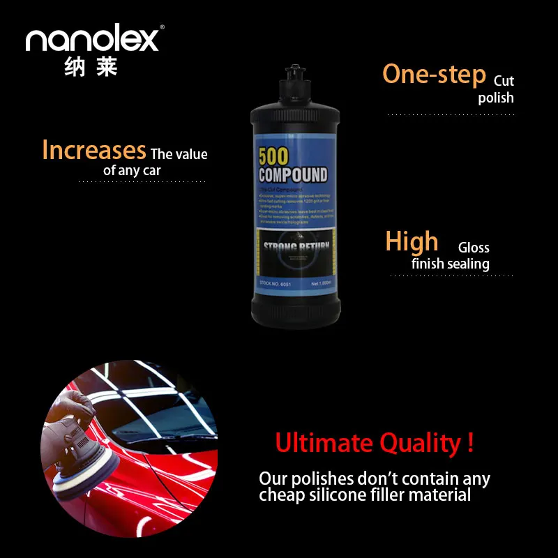 Nanolex 500 Car Polishing Compound Wax Paint Care Scratching Repair Kit Car Paint Scratch Repair Wax
