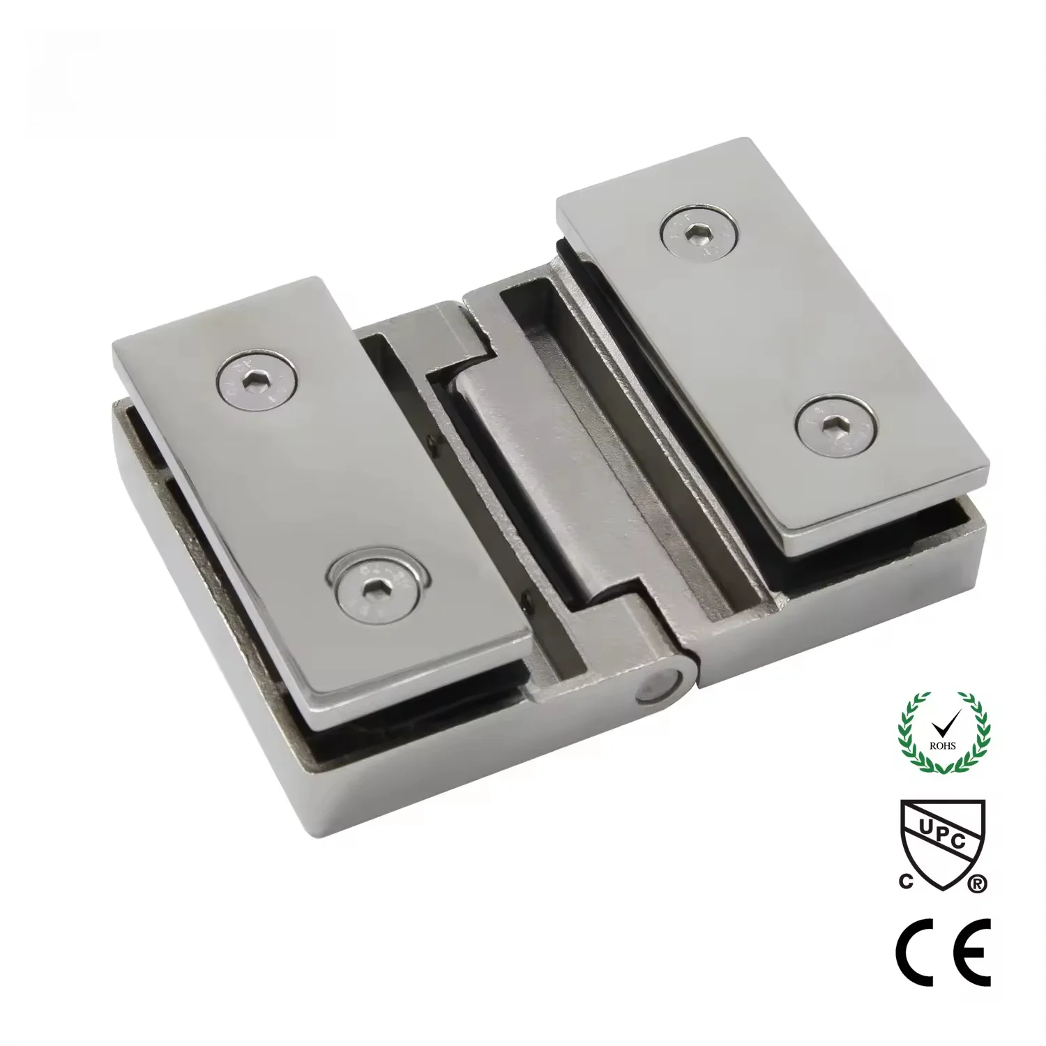 Black Polished Satin 180 Degree Frameless Sliding Stainless Steel Brass Glass To Glass Bathroom Hinge For Shower Door