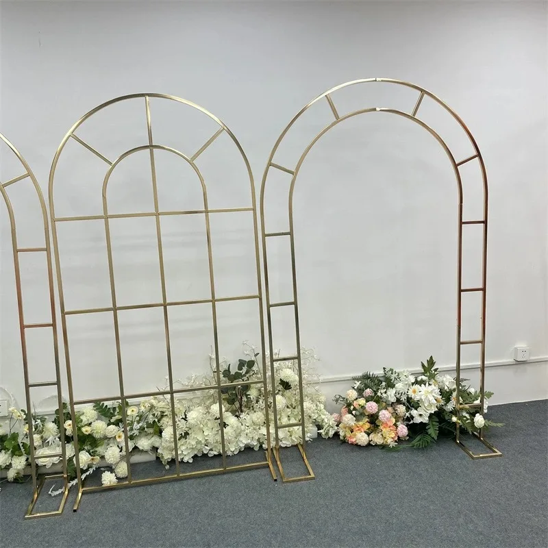 Hot Sell Wedding Backdrop gold wedding arch frame stand wall backdrop arches for weddings
