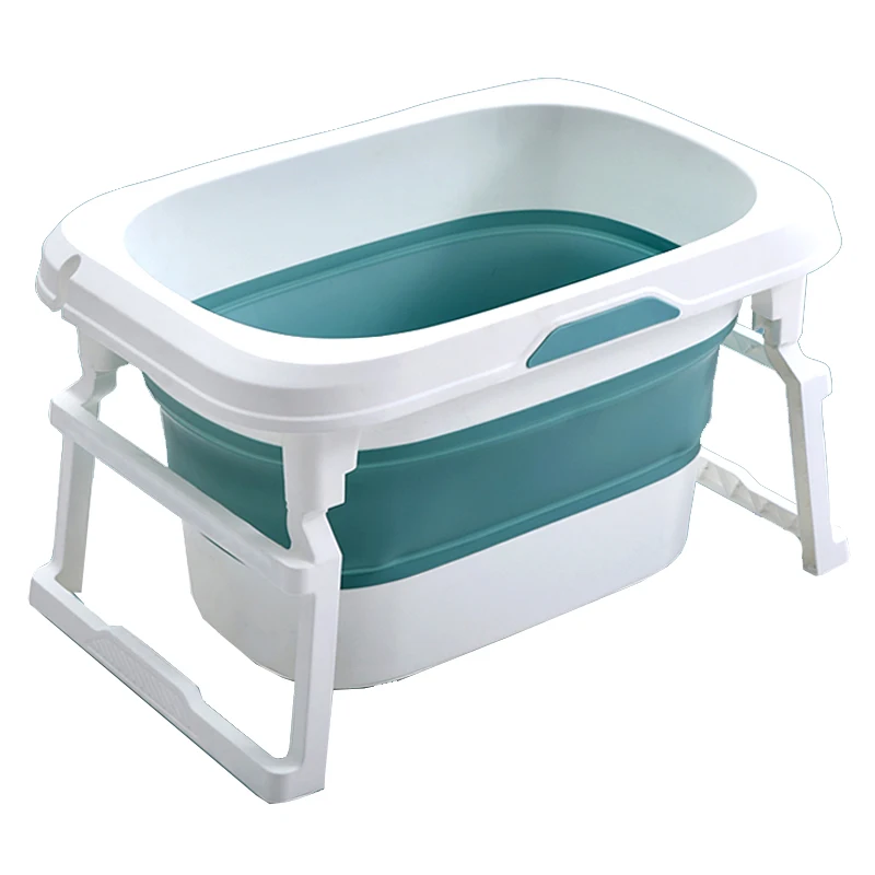 customised color Space Saver Food-Grade Material plastic deep Inflatable Foldable Baby Bath Tub bathtub shower basin