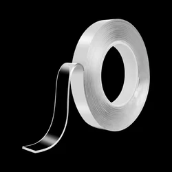 Double sided adhesive clear 30mm reusable no residue nano waterpoof grip tape for kitchen bathroom nano tape adhesive