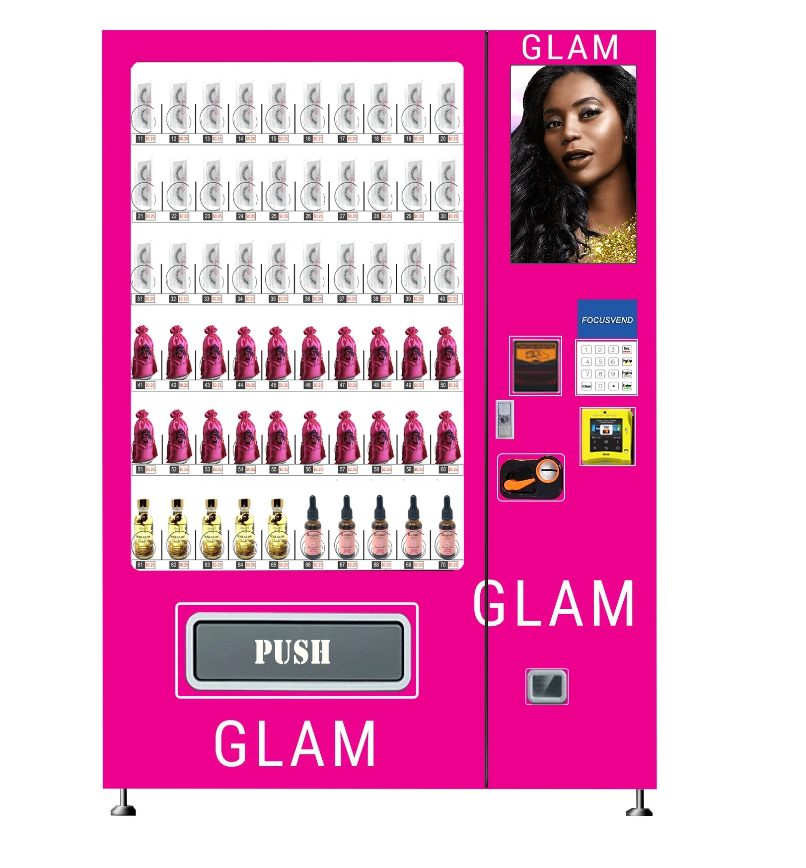 New cosmetic vending machine with free customized wrap