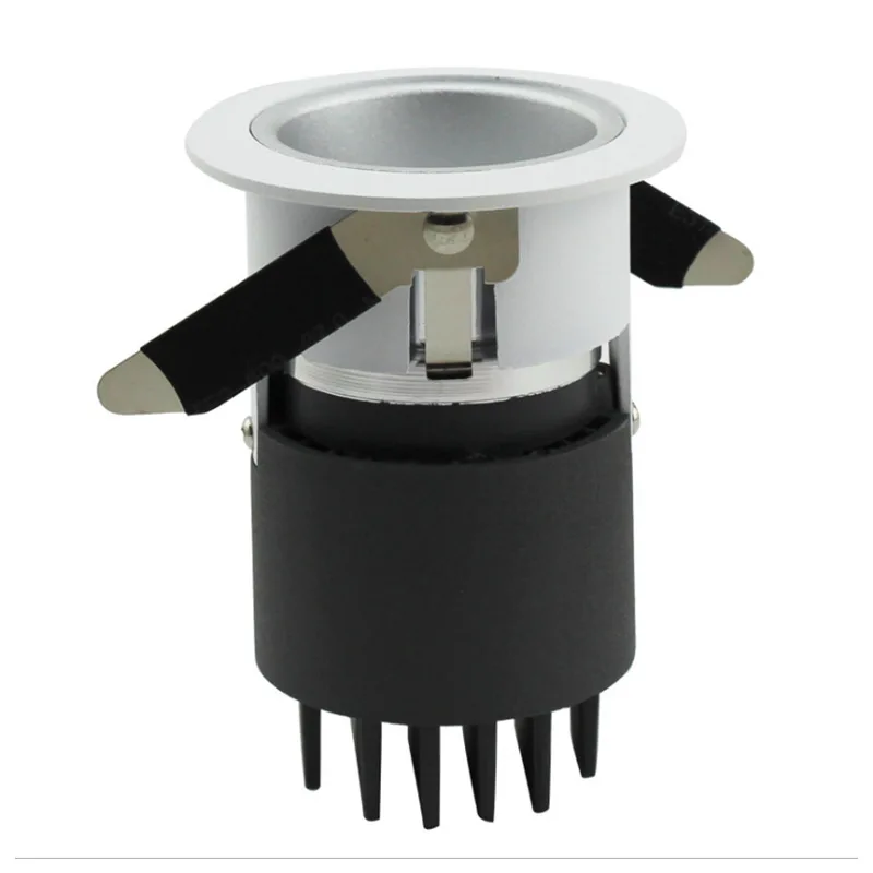Zhongshan Modern Design New 12W 7 Watt 5w 105mm Cutout Black Warm Dim Dimming Ip44 COB Light Led Spotlight